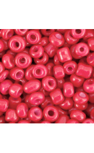 Seed beads 6/0 (4mm) Azalea red